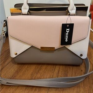 Dune London Blush and Taupe Satchel